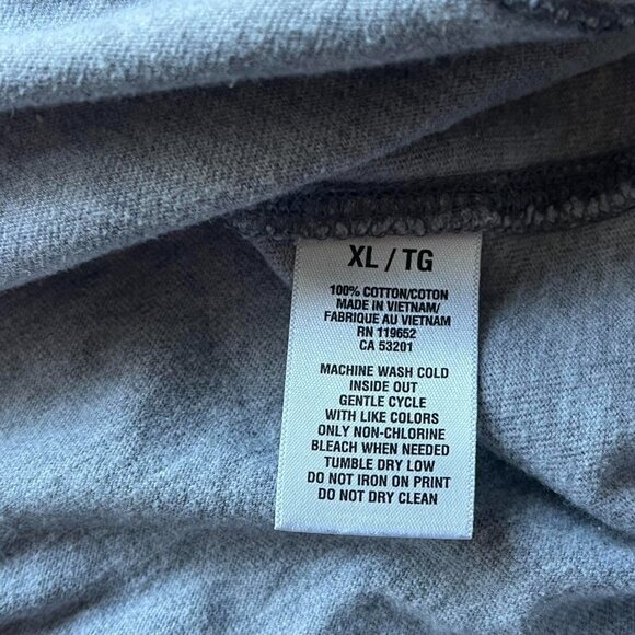 Y2K Aeropostale TShirt Women XL Gray Raglan Long Sleeve Preppy 2000s Nostalgic - Picture 5 of 7